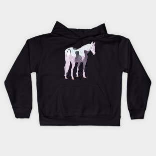 Grey Tobiano Horse Kids Hoodie